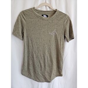 Fifth Ryder Kids‎ Medium Olive Green Heathered Shaka Embroidered T-Shirt Short